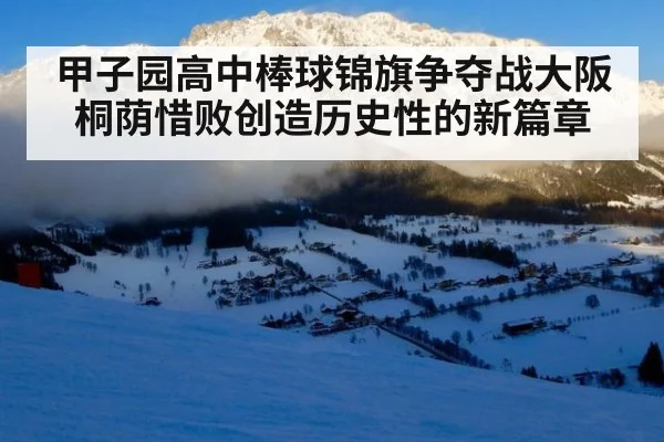 甲子园高中棒球锦旗争夺战大阪桐荫惜败创造历史性的新篇章
